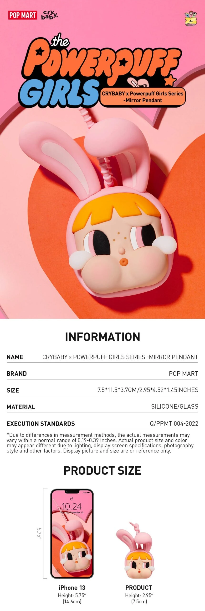 CRYBABY X Powerpuff Girls Series-Mirror Pendant - Image 5