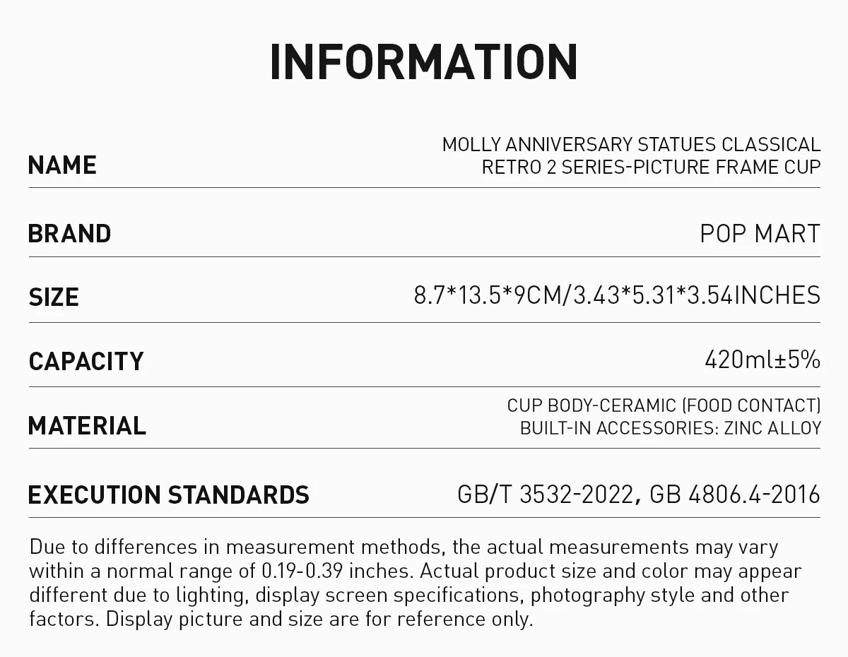MOLLY Anniversary Statues Classical Retro 2 Series-Picture Frame Cup - Image 7