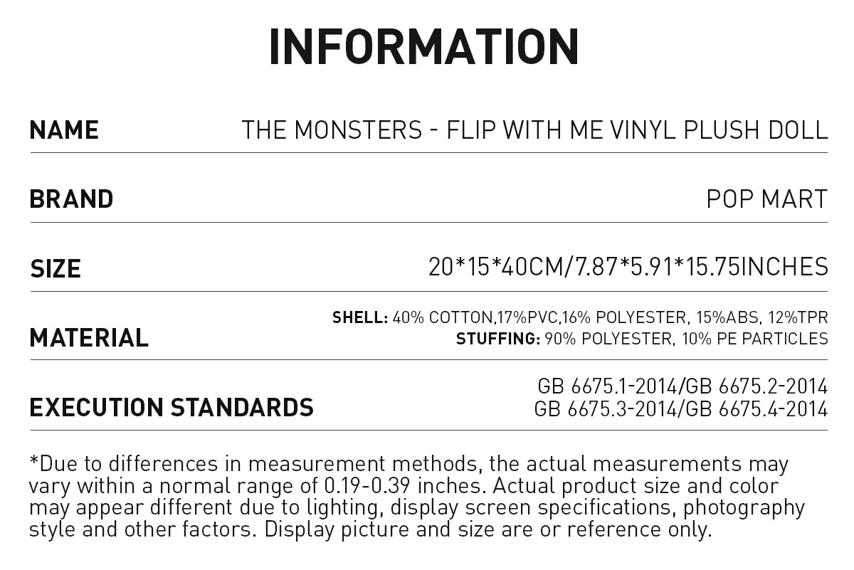 THE MONSTERS - FLIP WITH ME Vinyl Plush Doll - Image 9