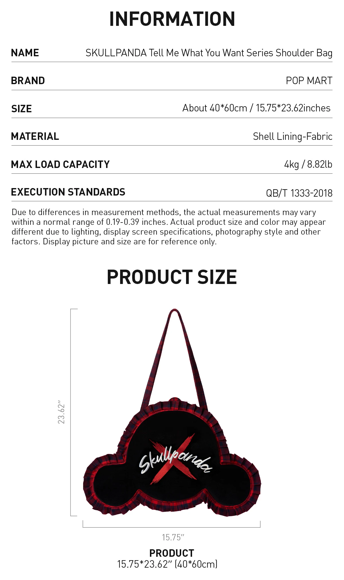SKULLPANDA Tell Me What You Want Series Shoulder Bag - Image 8