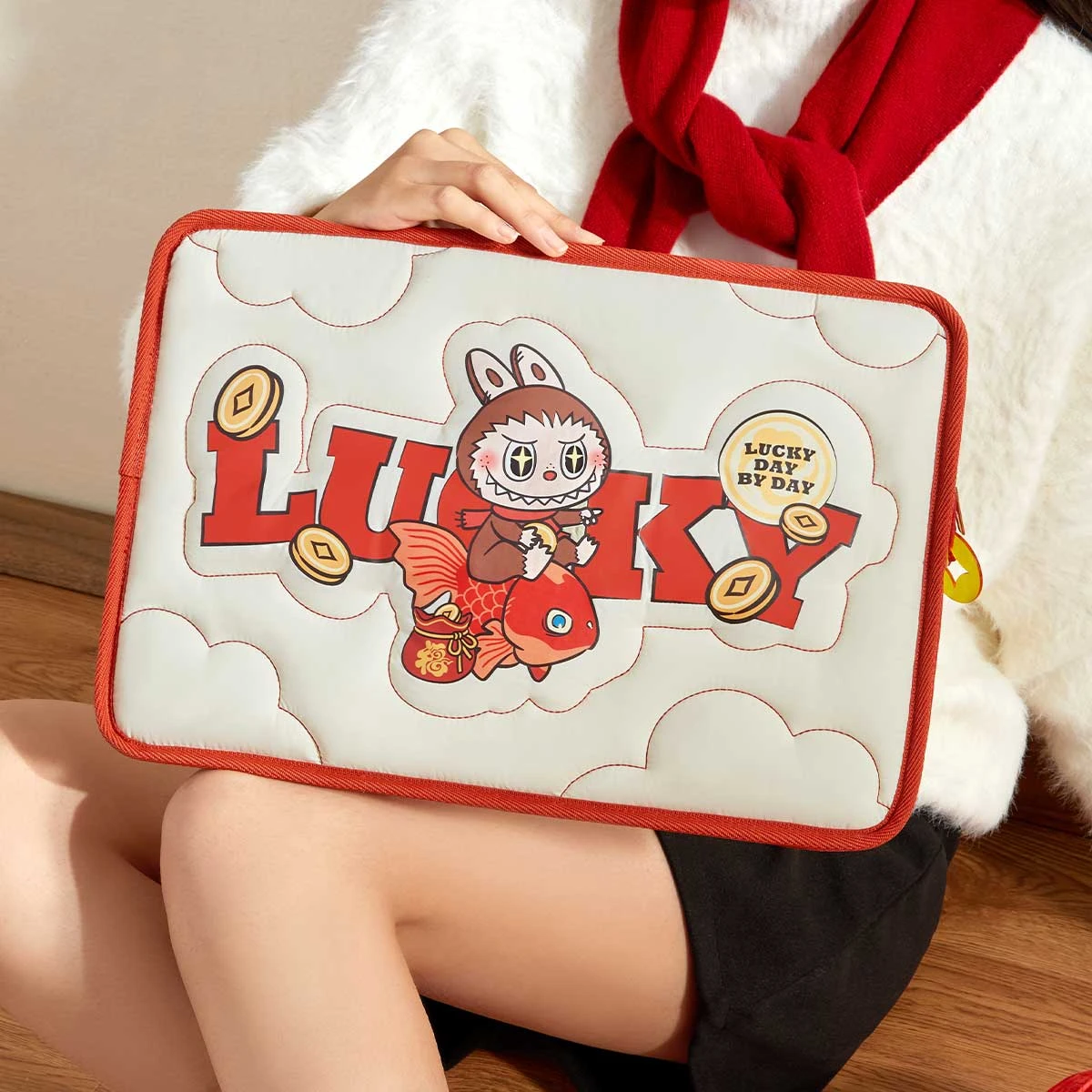 Wealthy Snake's New Year Celebration Series-LABUBU Laptop Bag - Image 4