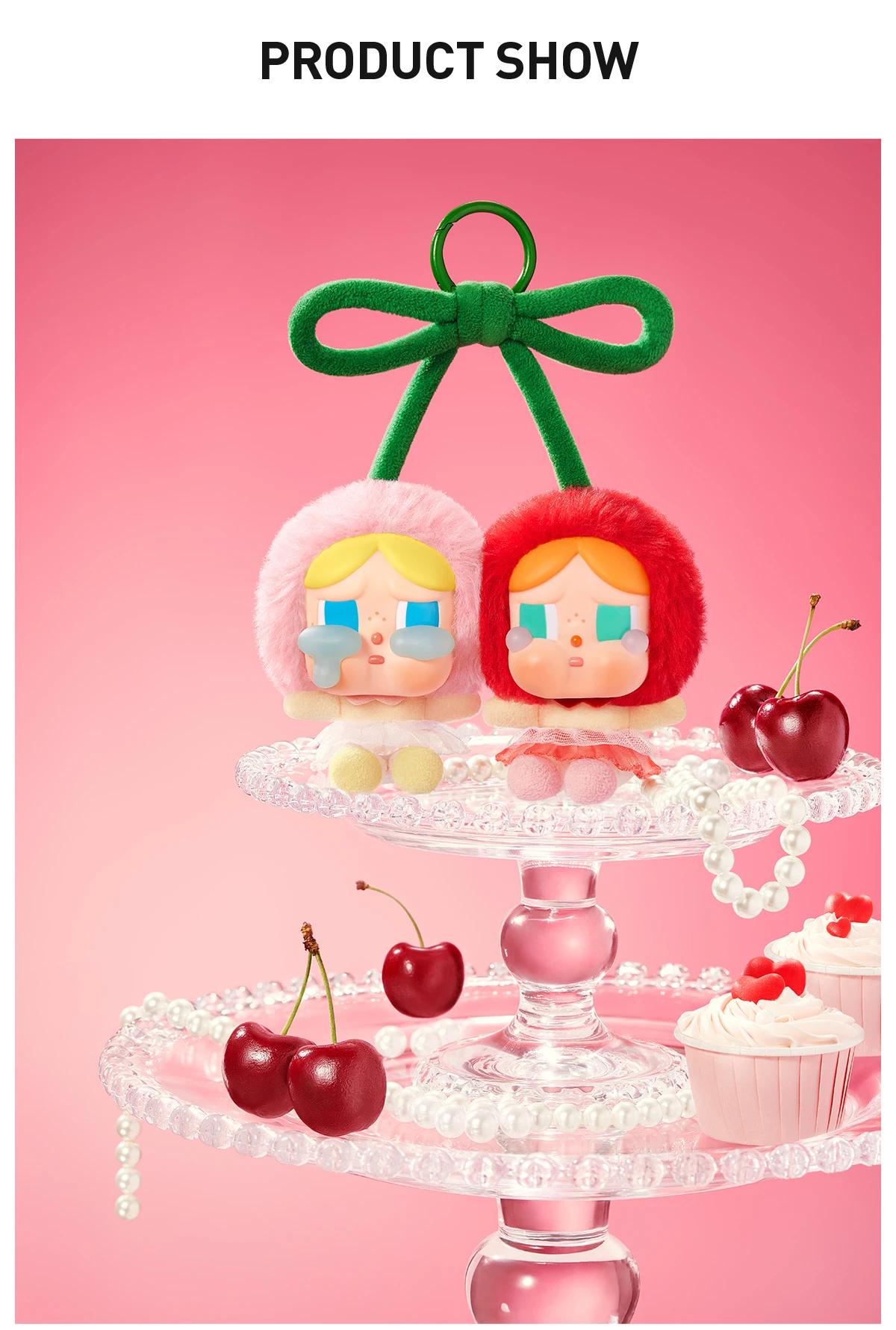 CRYBABY Crying For Love Series-Vinyl Plush Hanging Card (Love You Cherry Much) - Image 7