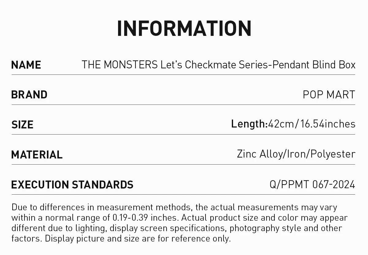 THE MONSTERS Let's Checkmate Series-Pendant Blind Box - Image 14