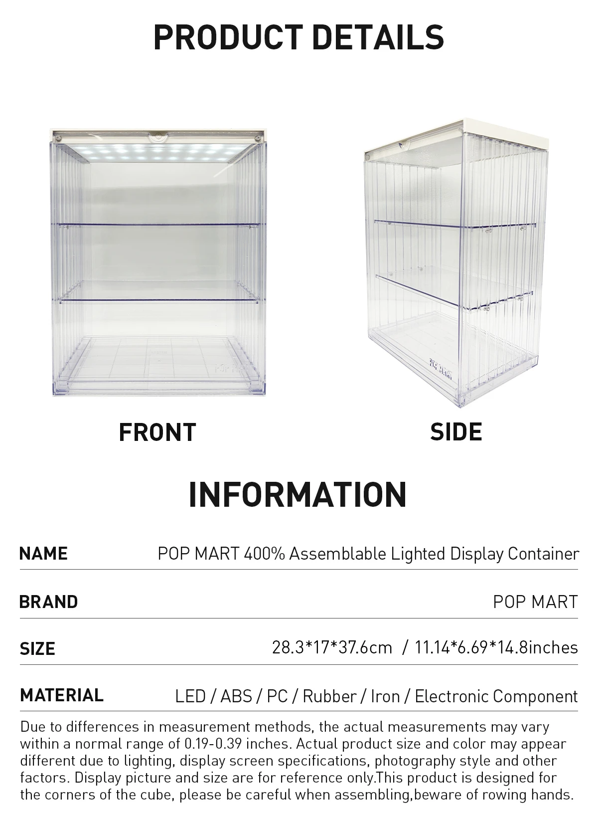 POP MART 400% Assemblable Lighted Display Container - Image 6