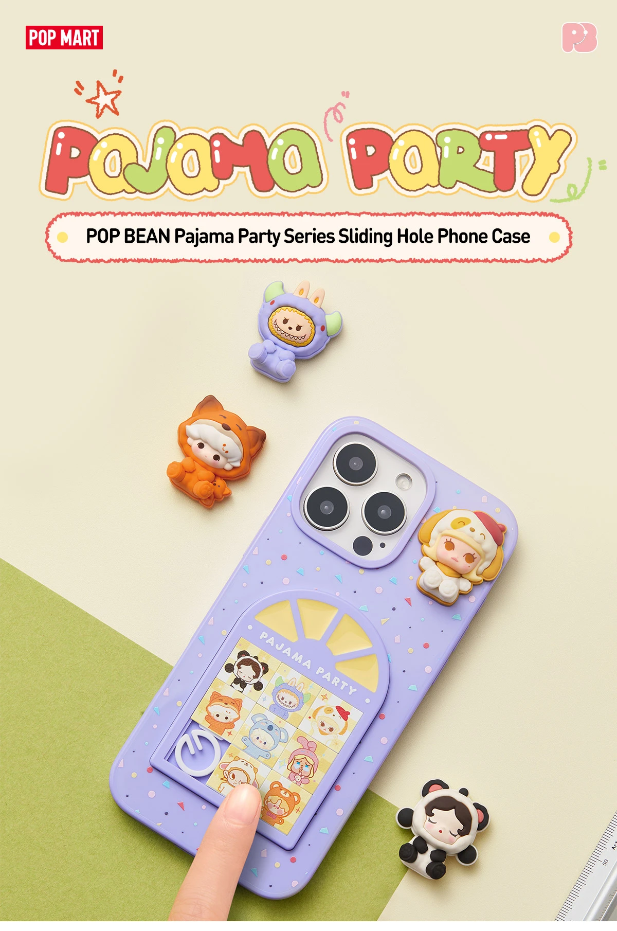 POP BEAN Pajama Party Sliding Hole Phone Case - Image 3