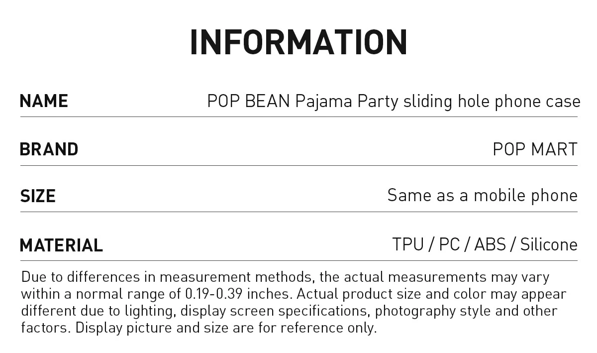 POP BEAN Pajama Party Sliding Hole Phone Case - Image 4