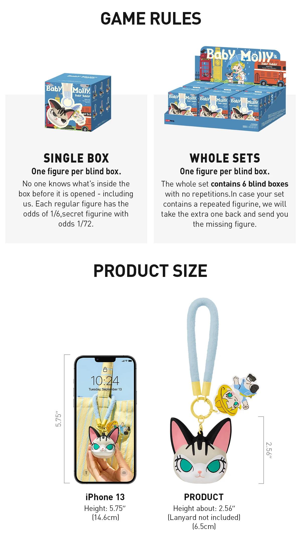 Baby Molly & Baby Tabby Series-Pinch Pendant Blind Box - Image 14